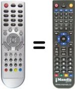Télécommande équivalente NordMende N 325 LDF