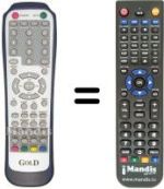 Replacement remote control GOLD GDTV 32 B 62