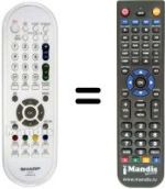 Télécommande équivalente GA 608 WJSB