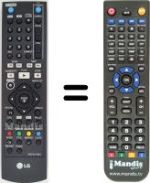 Mando a distancia equivalente LG RHT-599 H