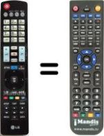 Replacement remote control LG 60 PM 970S