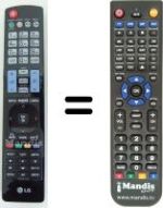 Télécommande équivalente AKB72914208