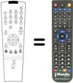 Replacement remote control Grundig PLANAVISION 42 PW 110-8610 TOP