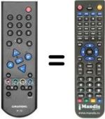 Replacement remote control Grundig GREENVILLE 560 SE 5587 TOP