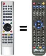 Télécommande équivalente NordMende N 4202 PB