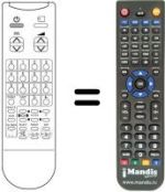 Mando a distancia equivalente Daewoo 2075ST