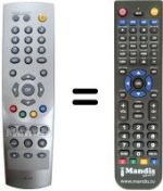 Télécommande équivalente Humax UM-FOX C