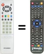Télécommande équivalente Hyundai HLT 2051