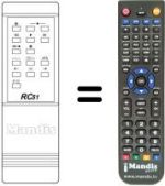 Télécommande équivalente RC 51