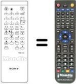 Mando a distancia equivalente Sony KV-2064 EC