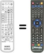Mando a distancia equivalente Sony KV-21 V6B