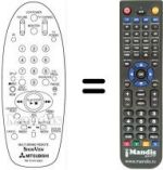 Mando a distancia equivalente RM 76151V-65801