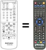Mando a distancia equivalente RM M58-53002