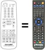 Mando a distancia equivalente Sharp 81 DW 15SN