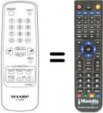 Mando a distancia equivalente Sharp TLL-M100