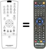 Replacement remote control Grundig MONACO 26 LXW 68-9622 DL