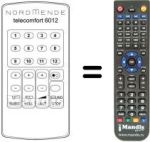 Télécommande équivalente TELECOMFORT 6012