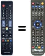 Mando a distancia equivalente Samsung UE 40ES6560