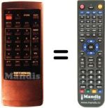 Télécommande équivalente UFD 89 (3 SCART)