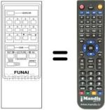 Télécommande équivalente Funai VCR 6800