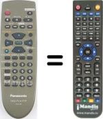 Mando a distancia equivalente Panasonic DVD RV 20