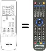 Mando a distancia equivalente Sanyo VHR-258