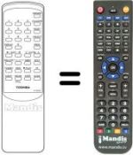 Télécommande équivalente Toshiba V 207 W