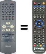 Télécommande équivalente Toshiba V 221 EG