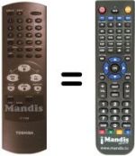 Télécommande équivalente Toshiba V 720 W