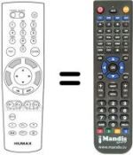 Télécommande équivalente Humax IR-FOX