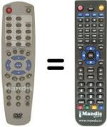 Télécommande équivalente NordMende DV 3151 SE