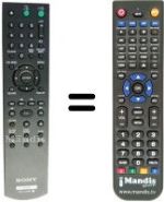 Mando a distancia equivalente Sony DVP-NS 70