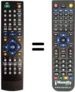 Mando a distancia equivalente MAJESTIC DVX 542