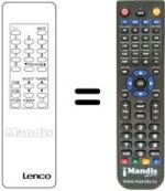 Replacement remote control Lenco SAT 4014 S