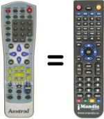 Télécommande équivalente Amstrad D 150
