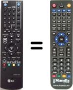 Télécommande équivalente LG DRT-389 H