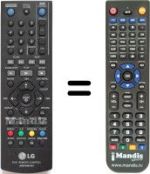 Télécommande équivalente LG DVT 699 H