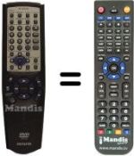Télécommande équivalente Aiwa XD-DV370