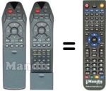 Replacement remote control Wegavox WV DVD A 2310