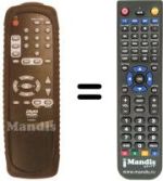 Mando a distancia equivalente Hifivox DVD 400 SA