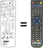 Replacement remote control Thomson DTH 3700