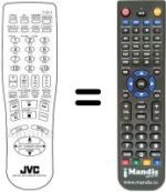 Télécommande équivalente JVC XV-521BK