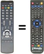Mando a distancia equivalente Vestel S 8280 SD