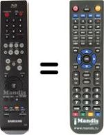 Mando a distancia equivalente Samsung BD P-2500