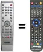 Télécommande équivalente Toshiba D-R 265 SF