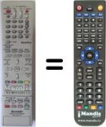 Télécommande équivalente Sharp DV-HR 300