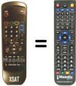 Replacement remote control Xsat CDTV 360