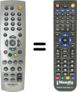 Télécommande équivalente Humax IPDR-9800