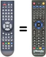 Télécommande équivalente Tokai LTV3699