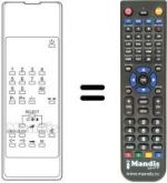 Télécommande équivalente Tokai LTV5540